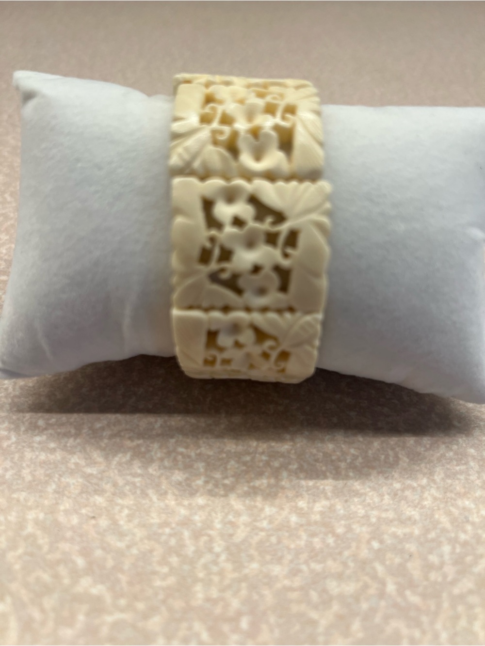 Vintage Bakelite carved bracelet.